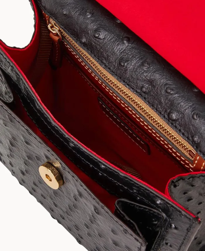 Dooney and Bourke Crossbodies Ostrich Crossbody Black 8211 WomenMen
