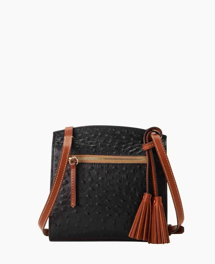 Dooney and Bourke Crossbodies Ostrich Crossbody Black 8211 WomenMen