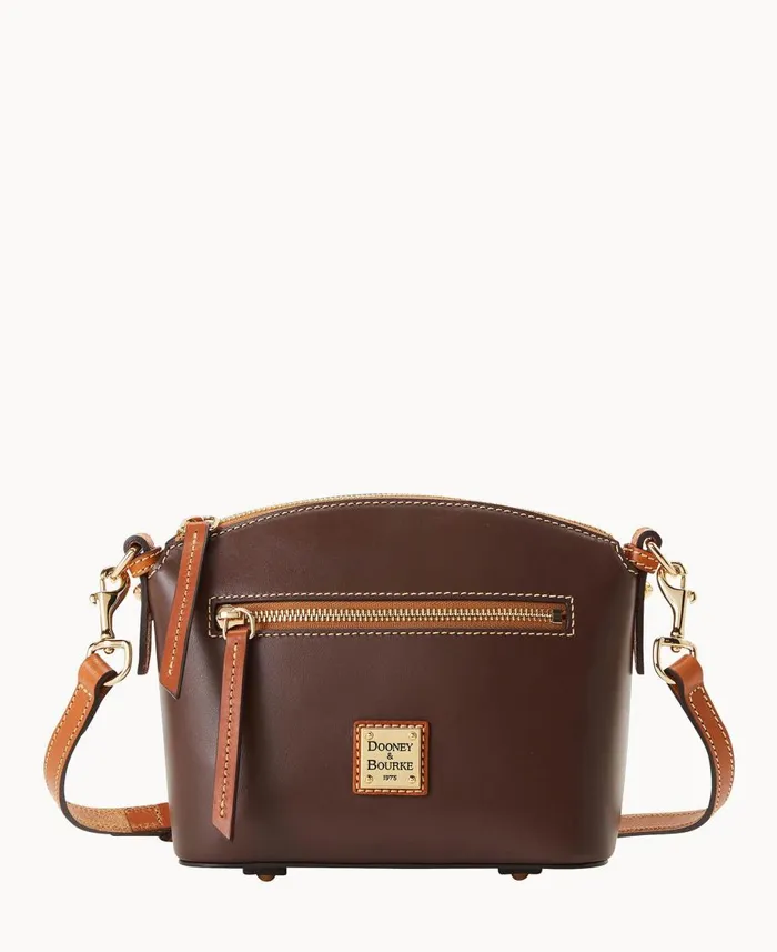 Dooney and Bourke Crossbodies Wexford Leather Domed Crossbody Brown 8211 WomenMen Dooney and Bourke Crossbodies Wexford Leather Domed Crossbody Brown 8211 WomenMen