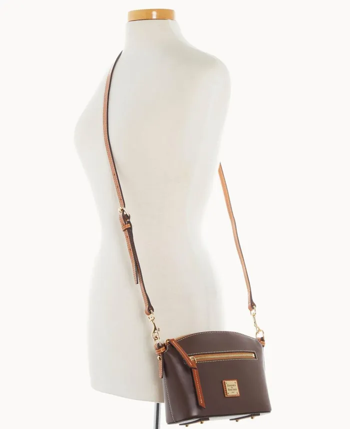 Dooney and Bourke Crossbodies Wexford Leather Domed Crossbody Brown 8211 WomenMen Dooney and Bourke Crossbodies Wexford Leather Domed Crossbody Brown 8211 WomenMen