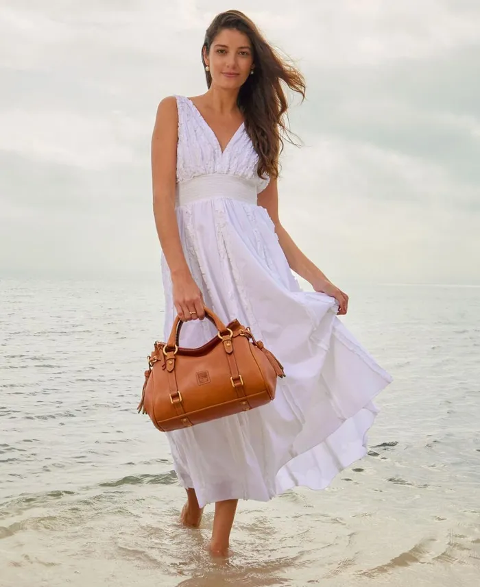 Dooney and Bourke Satchels Florentine Satchel Natural 8211 WomenMen