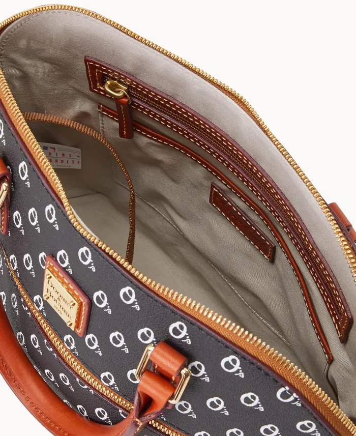 Dooney and Bourke Satchels MLB Orioles Domed Zip Satchel Orioles 8211 WomenMen Dooney and Bourke Satchels MLB Orioles Domed Zip Satchel Orioles 8211 WomenMen