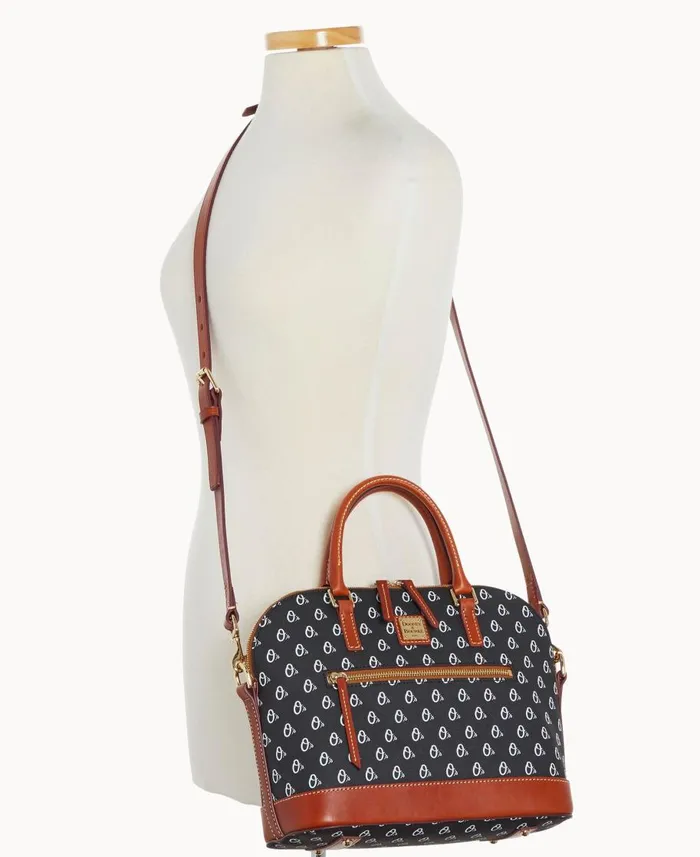 Dooney and Bourke Satchels MLB Orioles Domed Zip Satchel Orioles 8211 WomenMen Dooney and Bourke Satchels MLB Orioles Domed Zip Satchel Orioles 8211 WomenMen