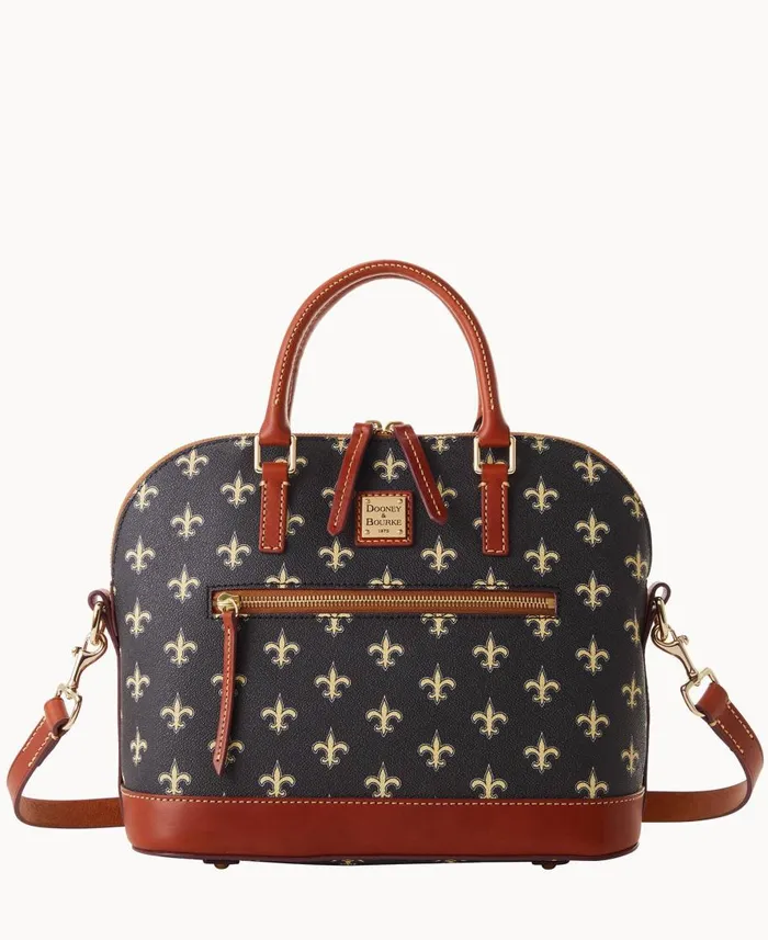 Dooney and Bourke Satchels NFL Saints Domed Zip Satchel Saints 8211 WomenMen