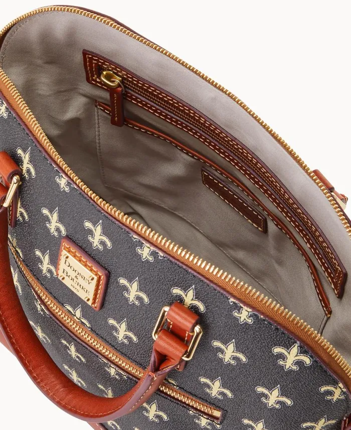 Dooney and Bourke Satchels NFL Saints Domed Zip Satchel Saints 8211 WomenMen Dooney and Bourke Satchels NFL Saints Domed Zip Satchel Saints 8211 WomenMen