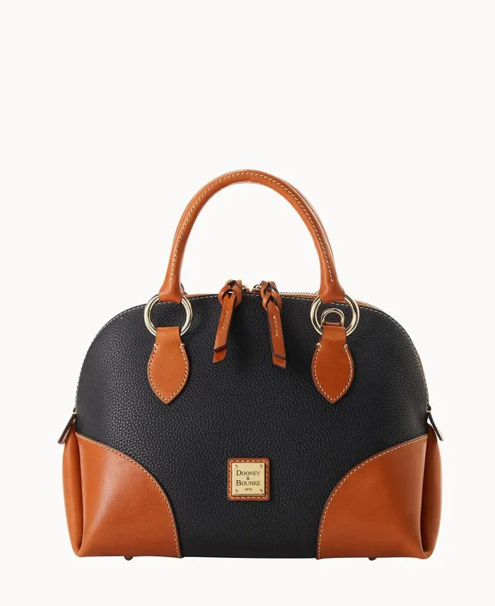 Dooney and Bourke Satchels Pebble With Florentine Trim Domed Satchel Black 8211 WomenMen Dooney and Bourke Satchels Pebble With Florentine Trim Domed Satchel Black 8211 WomenMen