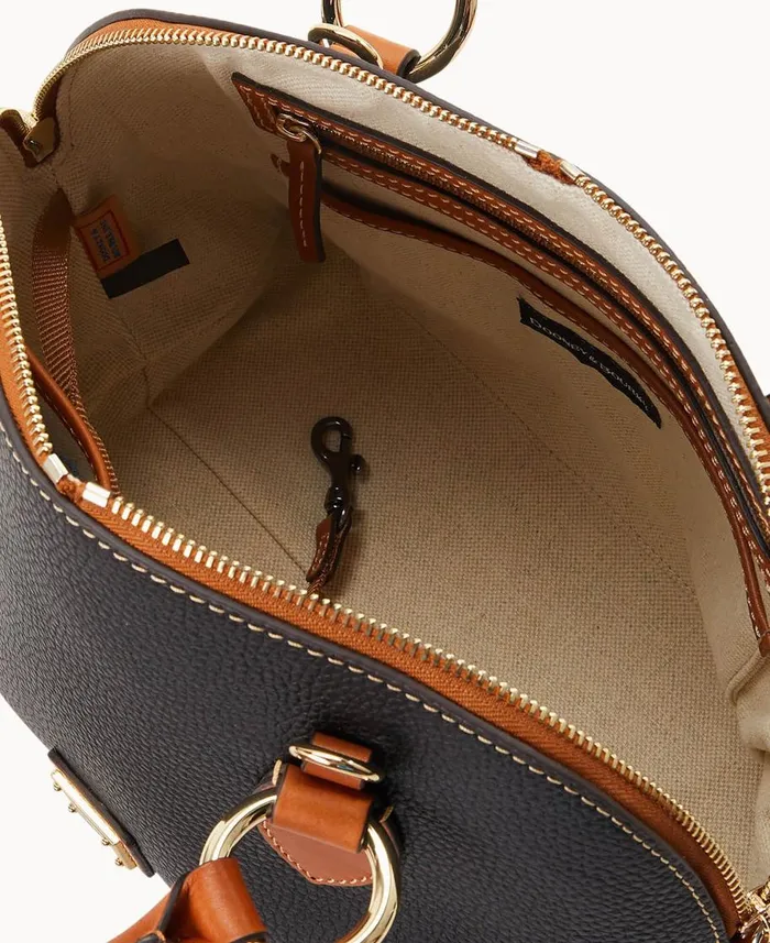 Dooney and Bourke Satchels Pebble With Florentine Trim Domed Satchel Black 8211 WomenMen Dooney and Bourke Satchels Pebble With Florentine Trim Domed Satchel Black 8211 WomenMen