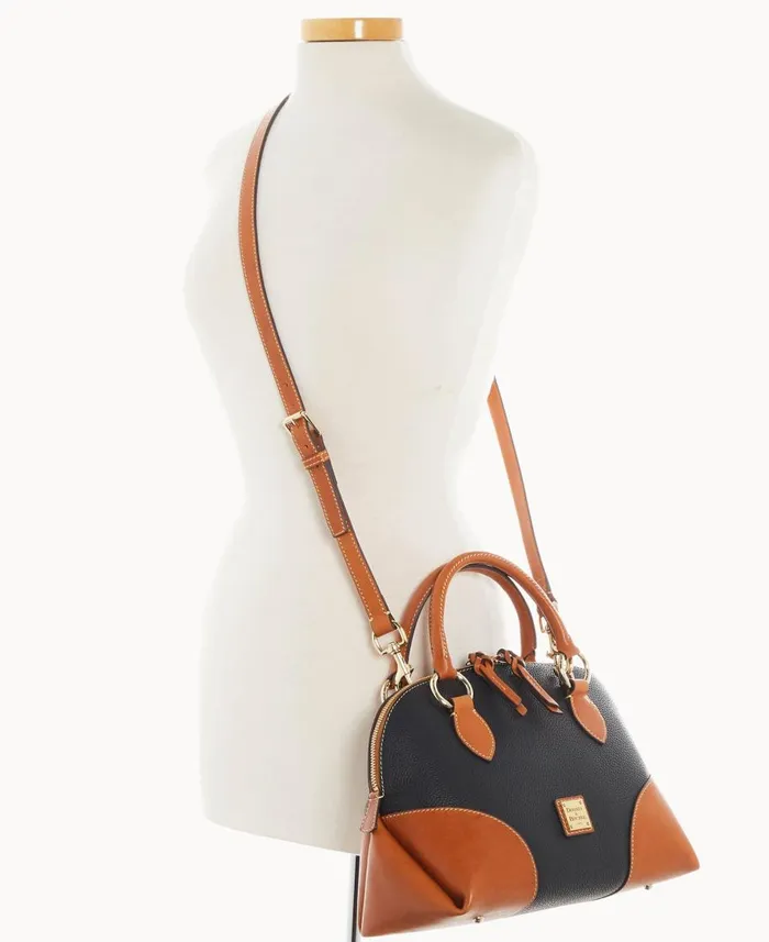 Dooney and Bourke Satchels Pebble With Florentine Trim Domed Satchel Black 8211 WomenMen Dooney and Bourke Satchels Pebble With Florentine Trim Domed Satchel Black 8211 WomenMen