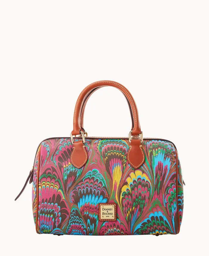 Dooney and Bourke Satchels Plumes Barrel Satchel Brown 8211 WomenMen