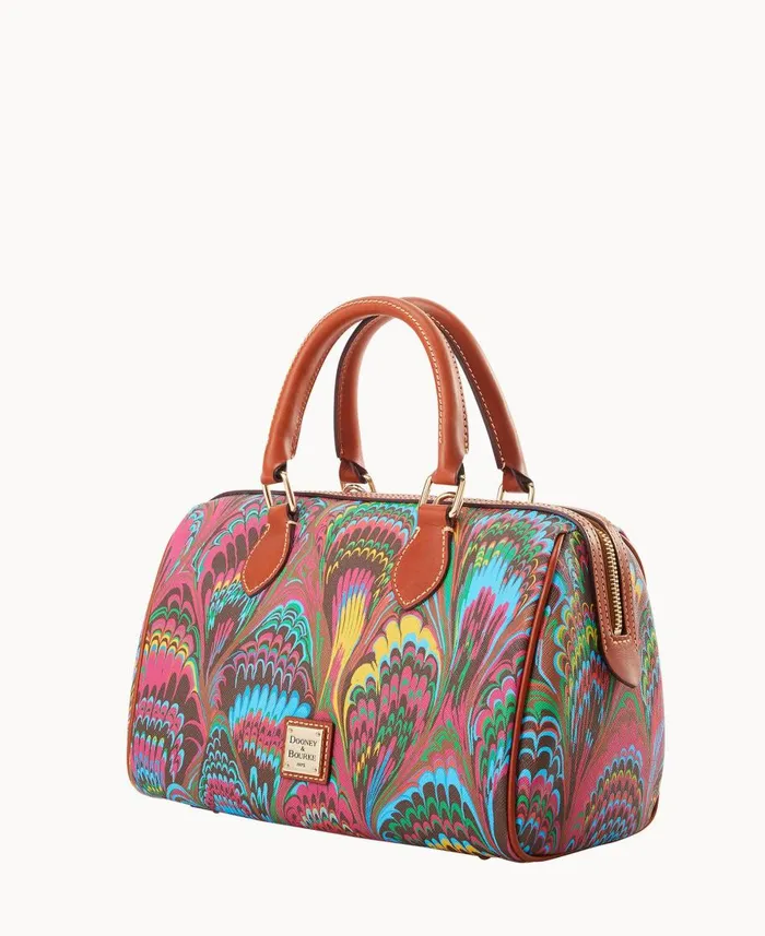 Dooney and Bourke Satchels Plumes Barrel Satchel Brown 8211 WomenMen