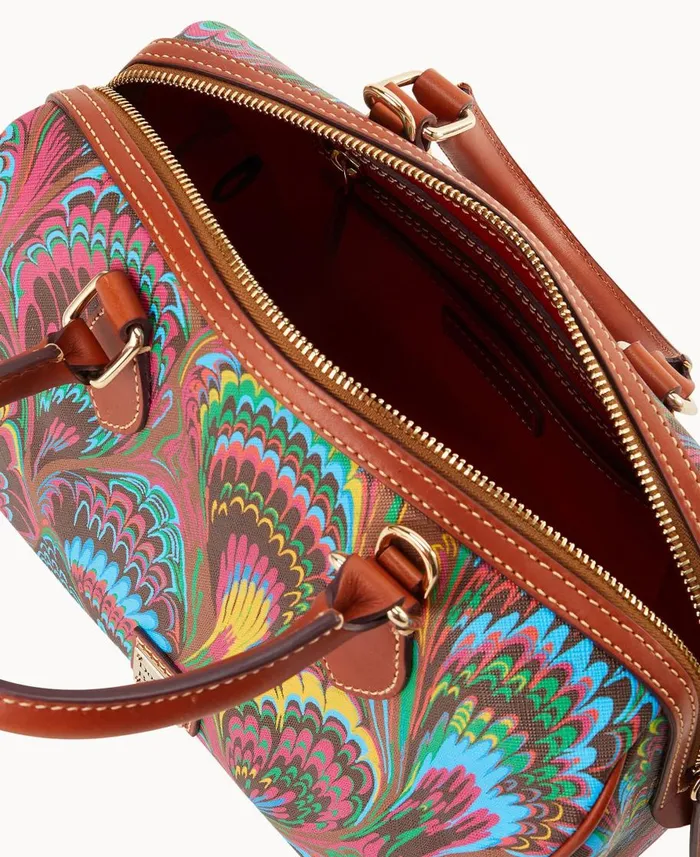 Dooney and Bourke Satchels Plumes Barrel Satchel Brown 8211 WomenMen