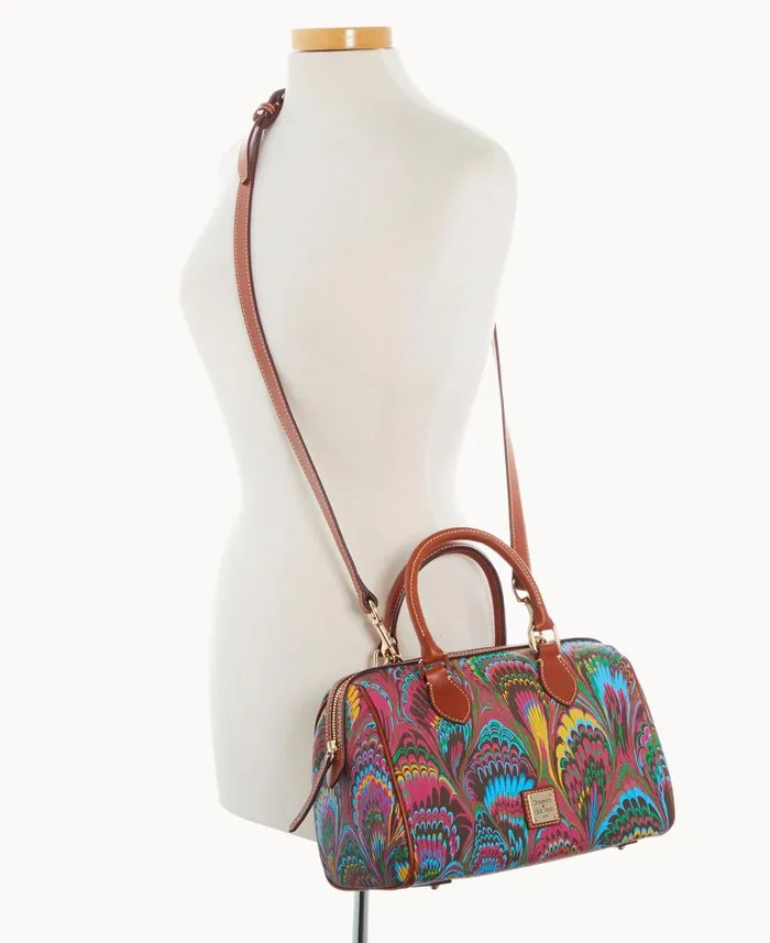 Dooney and Bourke Satchels Plumes Barrel Satchel Brown 8211 WomenMen