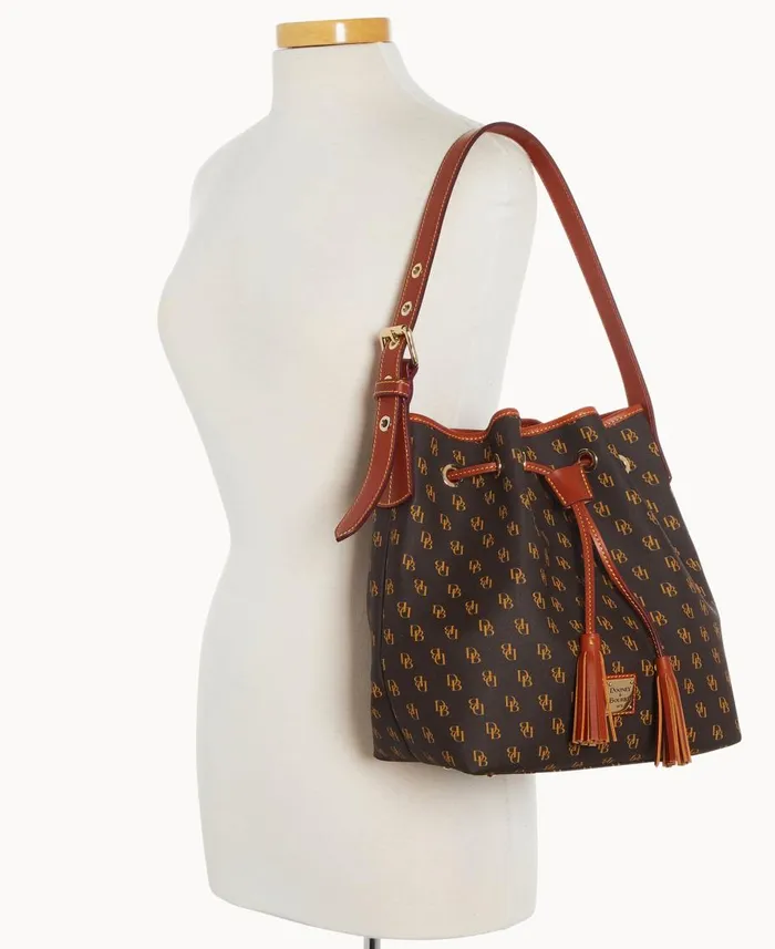 Dooney and Bourke Shoulder Bags Gretta Aimee Drawstring Brown Tmoro 8211 WomenMen Dooney and Bourke Shoulder Bags Gretta Aimee Drawstring Brown Tmoro 8211 WomenMen