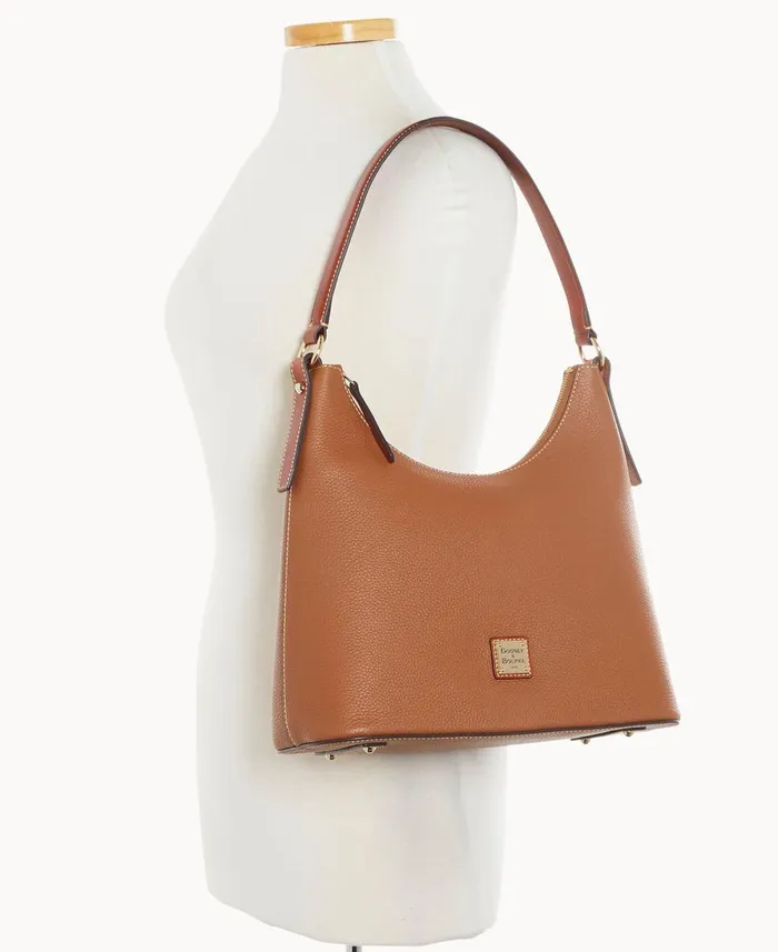 Dooney and Bourke Shoulder Bags Pebble Grain Hobo Caramel 8211 WomenMen