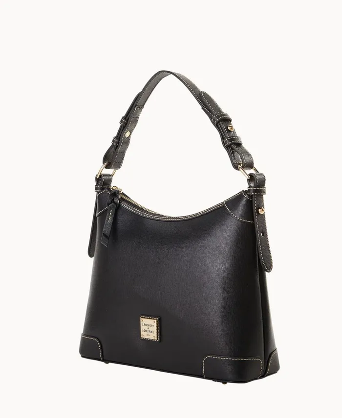 Dooney and Bourke Shoulder Bags Saffiano Small Hobo Black 8211 WomenMen
