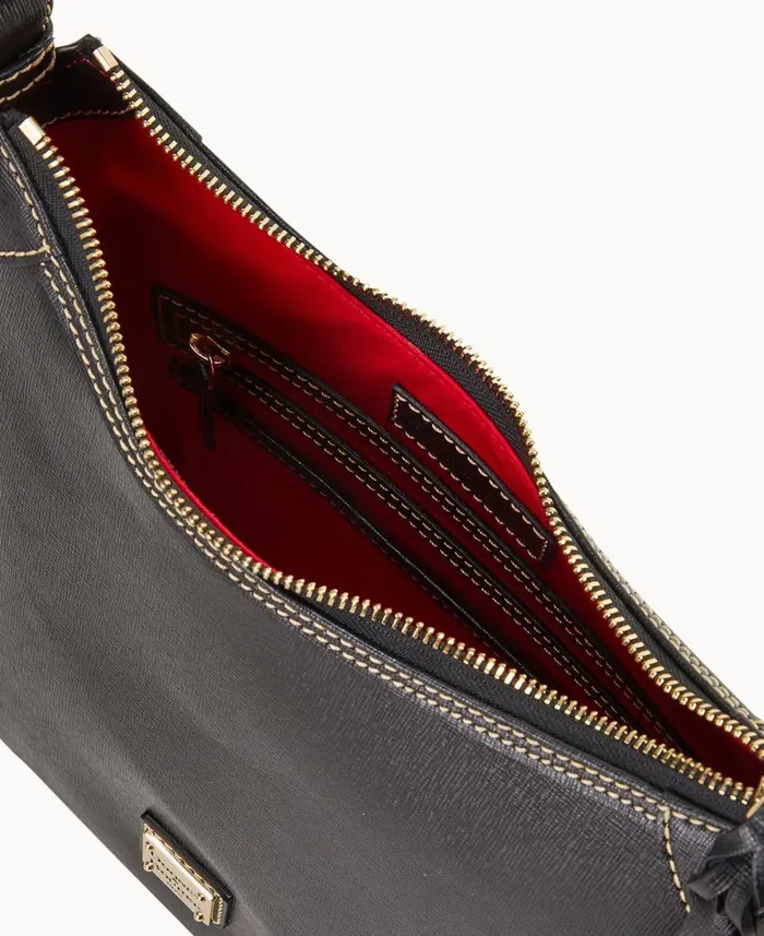 Dooney and Bourke Shoulder Bags Saffiano Small Hobo Black 8211 WomenMen