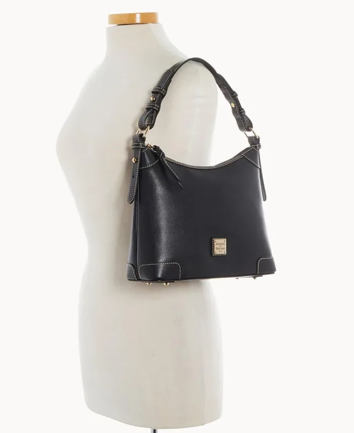 Dooney and Bourke Shoulder Bags Saffiano Small Hobo Black 8211 WomenMen