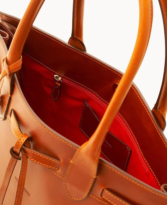 Dooney and Bourke Totes Alto Large Tassel Bag Saddle 8211 WomenMen