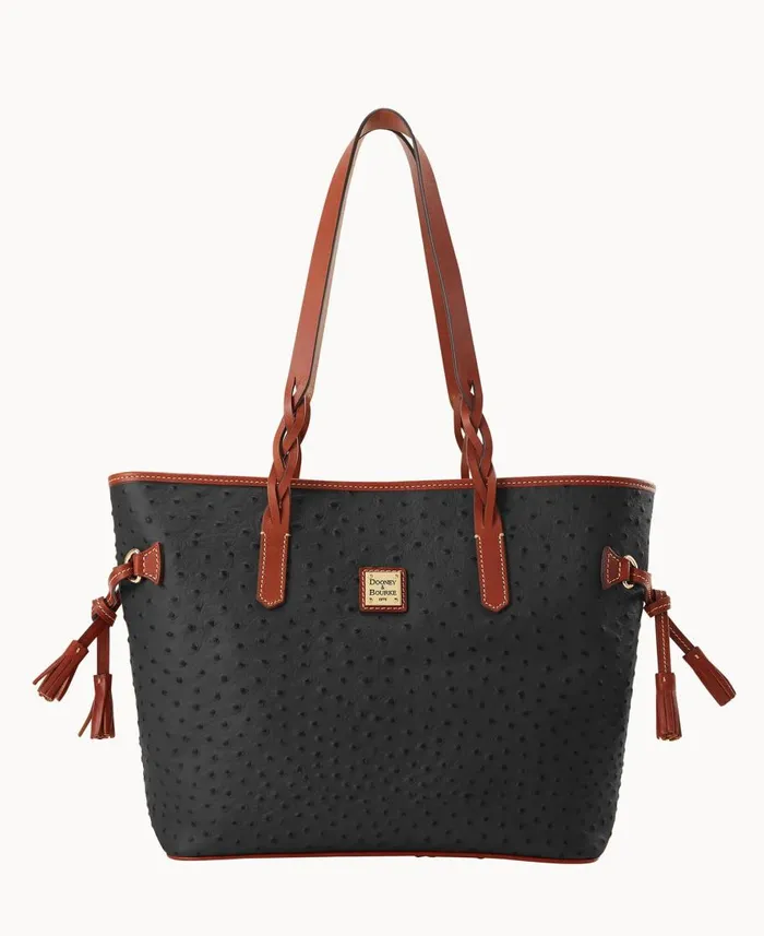 Dooney and Bourke Totes Ostrich Bailey Black 8211 WomenMen