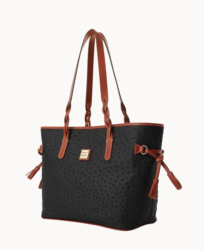 Dooney and Bourke Totes Ostrich Bailey Black 8211 WomenMen