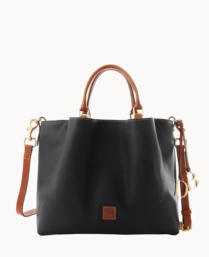 Dooney and Bourke Totes Pebble Grain Large Barlow Black 8211 WomenMen