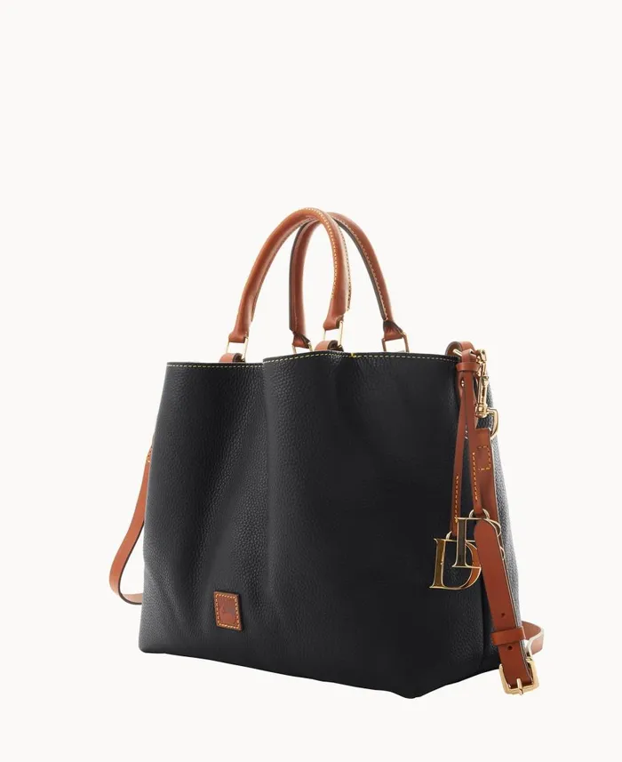 Dooney and Bourke Totes Pebble Grain Large Barlow Black 8211 WomenMen