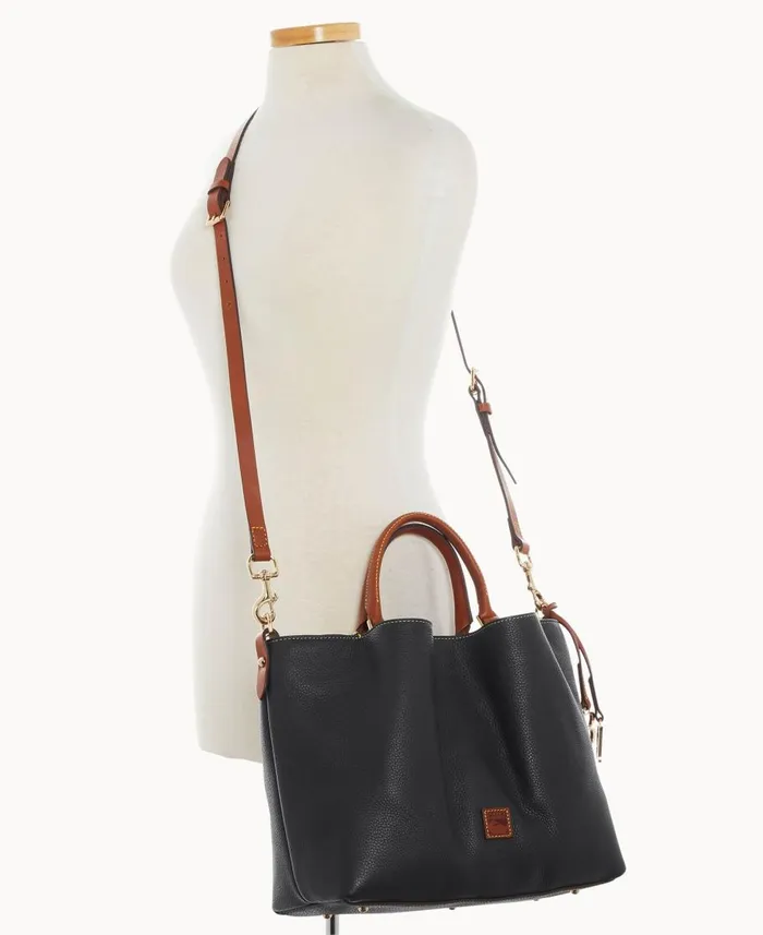 Dooney and Bourke Totes Pebble Grain Large Barlow Black 8211 WomenMen