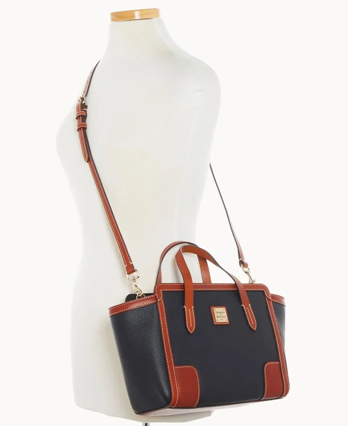 Dooney and Bourke Totes Pebble Grain Small Shopper Black 8211 WomenMen