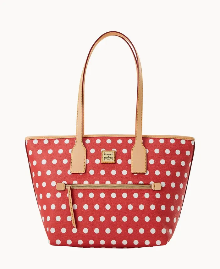 Dooney and Bourke Totes Polka Dot Small Tote Red 8211 WomenMen