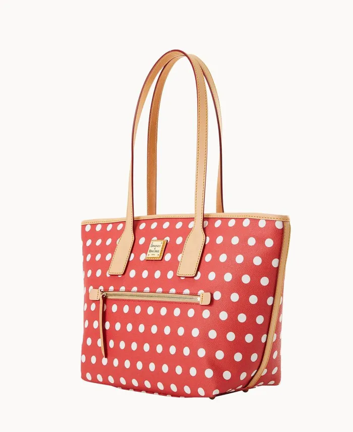 Dooney and Bourke Totes Polka Dot Small Tote Red 8211 WomenMen