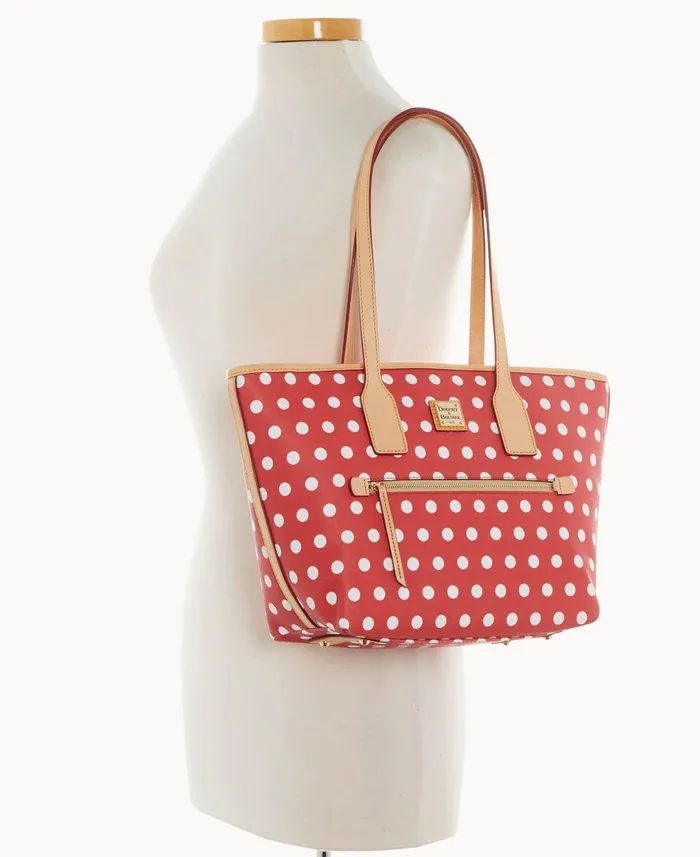 Dooney and Bourke Totes Polka Dot Small Tote Red 8211 WomenMen