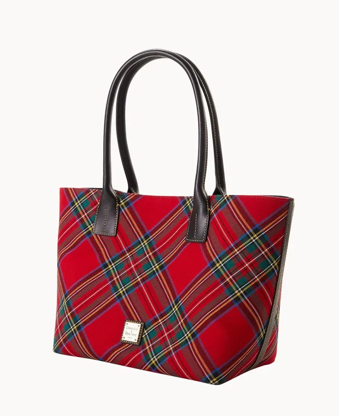 Dooney and Bourke Totes Tartan Small Russel Red 8211 WomenMen