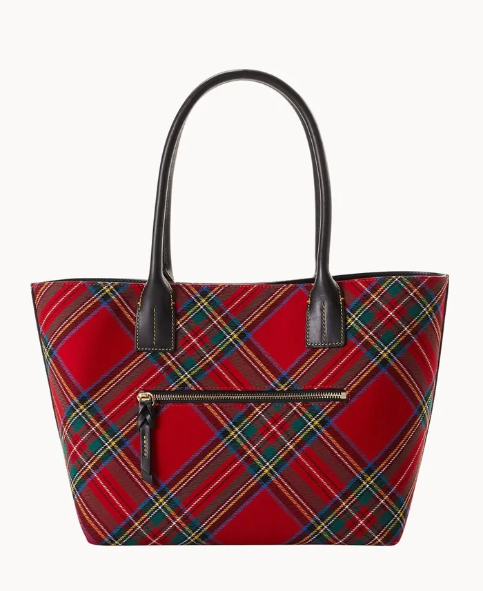 Dooney and Bourke Totes Tartan Small Russel Red 8211 WomenMen