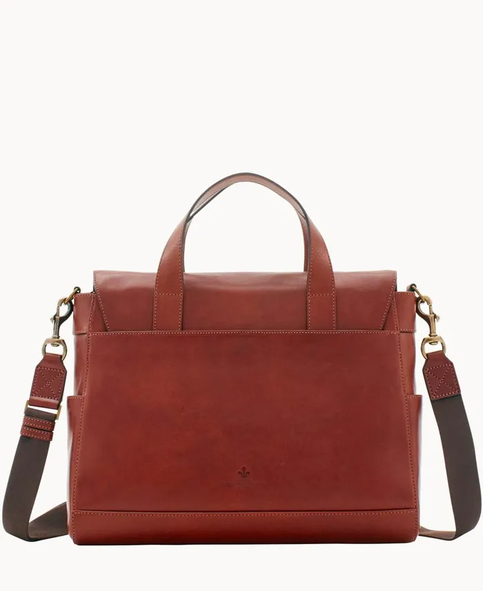 Dooney and Bourke Travel Florentine Hunter Messenger Chestnut 8211 WomenMen