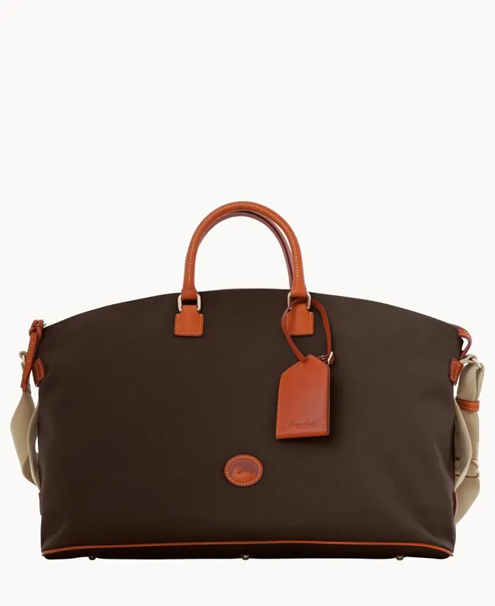 Dooney and Bourke Travel Getaway Cabriolet Weekender Chocolate 8211 WomenMen