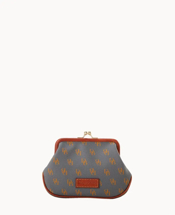 Dooney and Bourke Wallets Gretta Large Frame Purse Slate 8211 WomenMen