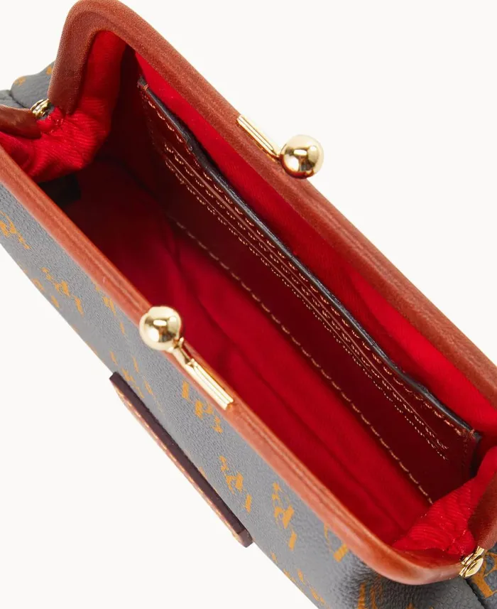 Dooney and Bourke Wallets Gretta Large Frame Purse Slate 8211 WomenMen