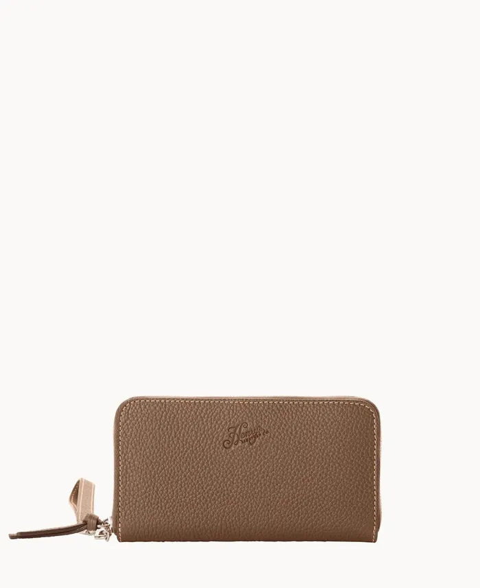 Dooney and Bourke Wallets Henrys Medium Zip Around Wristlet Dark Taupe 8211 WomenMen Dooney and Bourke Wallets Henrys Medium Zip Around Wristlet Dark Taupe 8211 WomenMen