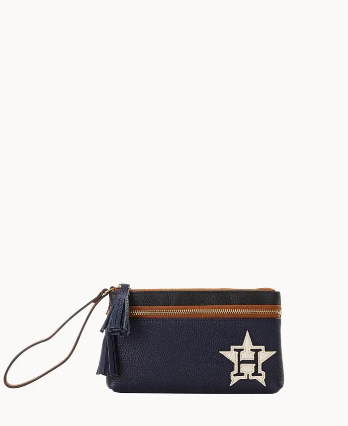 Dooney and Bourke Wallets MLB Astros Double Zip Wristlet Astros 8211 WomenMen Dooney and Bourke Wallets MLB Astros Double Zip Wristlet Astros 8211 WomenMen
