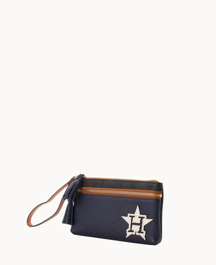 Dooney and Bourke Wallets MLB Astros Double Zip Wristlet Astros 8211 WomenMen Dooney and Bourke Wallets MLB Astros Double Zip Wristlet Astros 8211 WomenMen