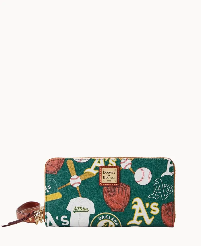 Dooney and Bourke Wallets MLB Athletics Large Zip Around Wristlet Athletics 8211 WomenMen Dooney and Bourke Wallets MLB Athletics Large Zip Around Wristlet Athletics 8211 WomenMen