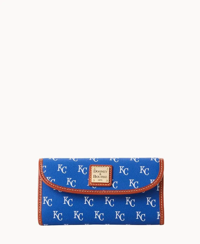 Dooney and Bourke Wallets MLB Royals Continental Clutch Royals 8211 WomenMen