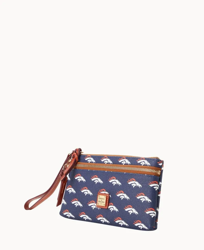 Dooney and Bourke Wallets NFL Broncos Double Zip Wristlet Denver Broncos 8211 WomenMen Dooney and Bourke Wallets NFL Broncos Double Zip Wristlet Denver Broncos 8211 WomenMen