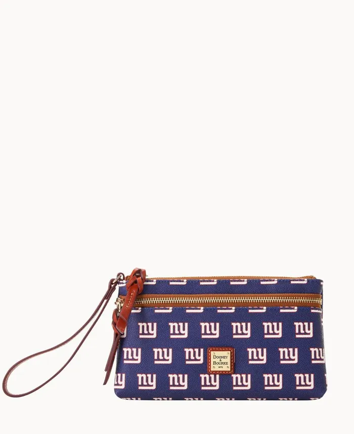 Dooney and Bourke Wallets NFL NY Giants Double Zip Wristlet New York Giants 8211 WomenMen Dooney and Bourke Wallets NFL NY Giants Double Zip Wristlet New York Giants 8211 WomenMen
