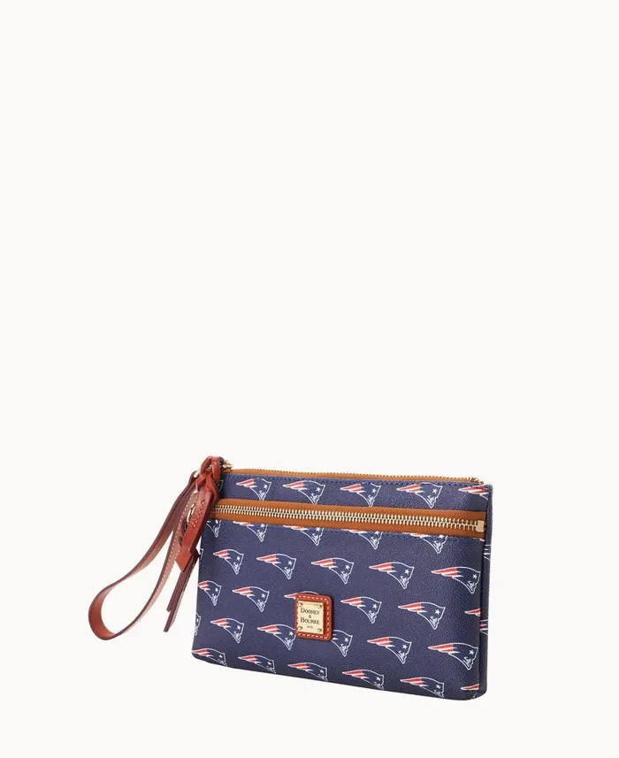 Dooney and Bourke Wallets NFL Patriots Double Zip Wristlet New England Patriots 8211 WomenMen Dooney and Bourke Wallets NFL Patriots Double Zip Wristlet New England Patriots 8211 WomenMen
