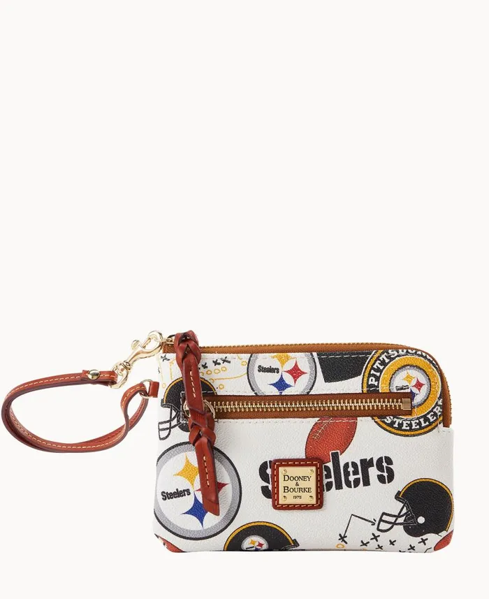 Dooney and Bourke Wallets NFL Steelers Zip Around Wristlet Steelers 8211 WomenMen Dooney and Bourke Wallets NFL Steelers Zip Around Wristlet Steelers 8211 WomenMen