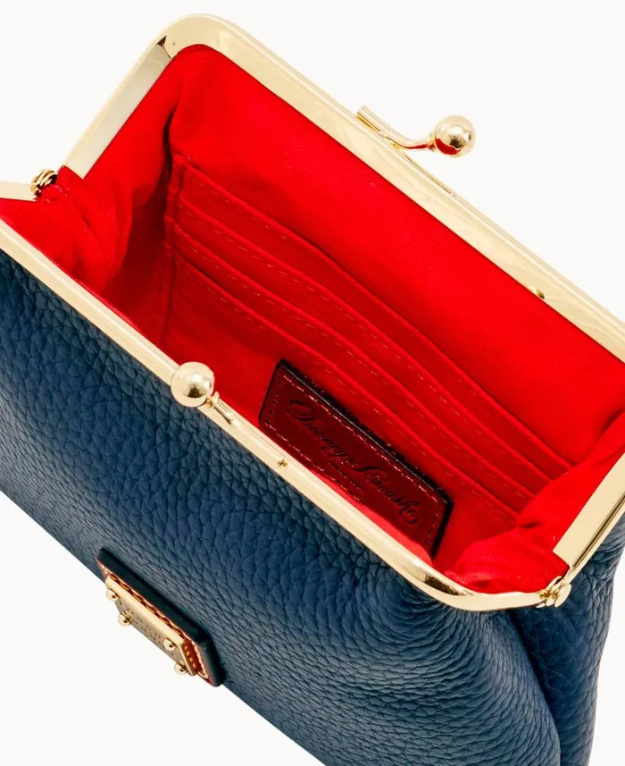 Dooney and Bourke Wallets Pebble Grain Large Frame Purse Midnight Blue 8211 WomenMen Dooney and Bourke Wallets Pebble Grain Large Frame Purse Midnight Blue 8211 WomenMen