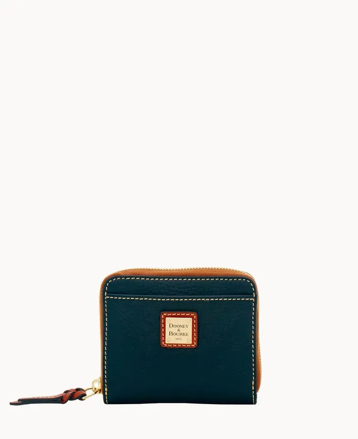Dooney and Bourke Wallets Pebble Grain Small Zip Around Black 8211 WomenMen