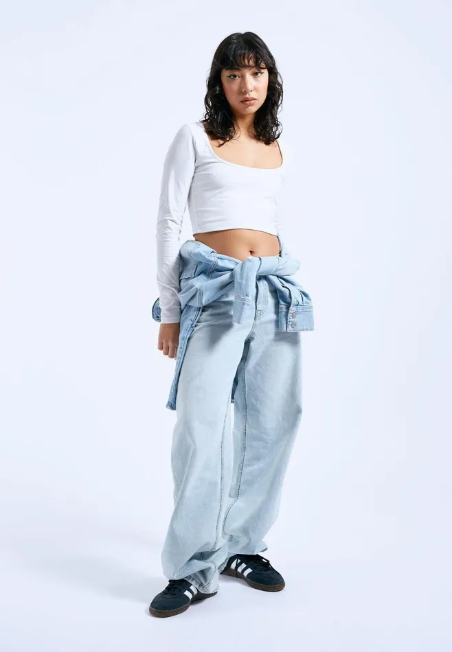Dr Denim Longsleeves Women Jane Top 8211 Off White Off White