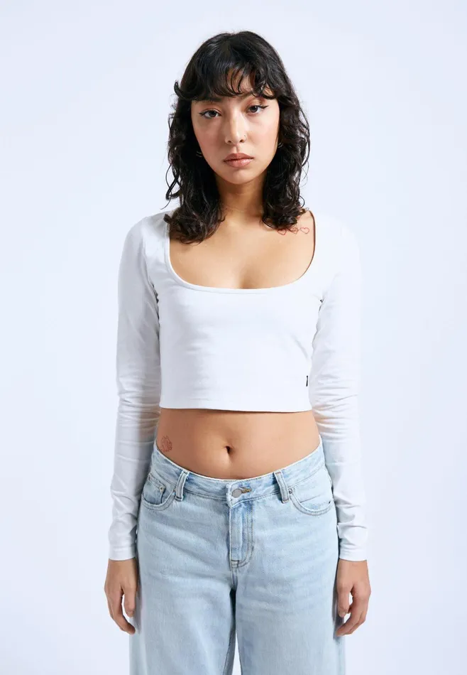 Dr Denim Longsleeves Women Jane Top 8211 Off White Off White